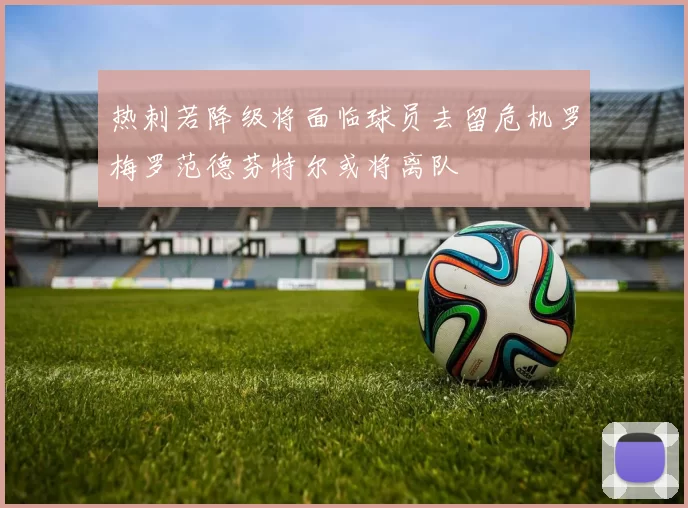 热刺若降级将面临球员去留危机罗梅罗范德芬特尔或将离队
